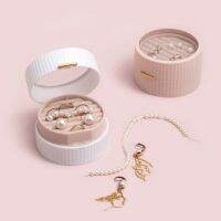 (cerci household goods) HighAndRound Texture Double-Layer Jewelleryearrings OrnamentBox กล่องเครื่องประดับมัลติฟังก์ชั่น