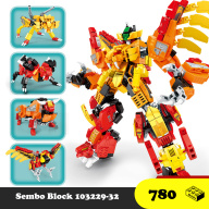 Đồ chơi Lắp ráp Robot Muôn thú bộ 4 hộp, Sembo block 103229 thumbnail