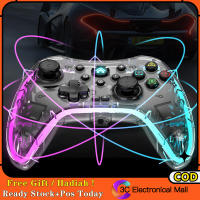 RGB Gamepads จอยควบคุมเกมบลูทูธที่เข้ากันได้สำหรับสวิตช์คอมพิวเตอร์โทรศัพท์มือถือที่ถือเกม