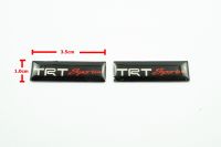 ป้ายโลโก้ เลซิ่น TOYOTA TRT SPORTIVO ดำ ขนาด 3.5.X1.0 cm ติดตั้งด้วยเทปกาวสองหน้าด้านหลัง