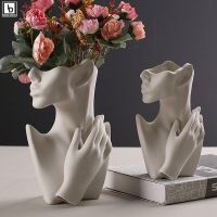 Elegant Body Art Ceramics Flower Vase Floor Vases Hydroponic Plants Pot Living Room Nordic Home Decor Decoration Salon Ornaments