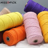 【CW】 100M/Roll 3mm Rope Macrame String Cotton Twisted Cord Braided Thread Textile Wrapping Wedding Supply