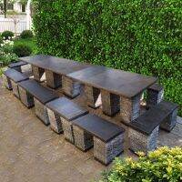 ชุดโต๊ะสนามโมเดิร์น 20 ที่นั่ง Outdoor furniture เข้าได้กับบ้านทุกสไตล์ คุณภาพยืน 1