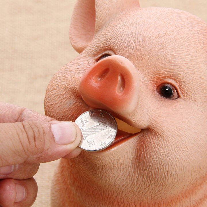 กระปุกหมูออมสินเด็กpiggy-bankของใช้ในครัวเรือนของเล่นเด็กกล่องเงินการ์ตูนรูปหมูวันเกิดของขวัญเหรียญกล่องเก็บของ