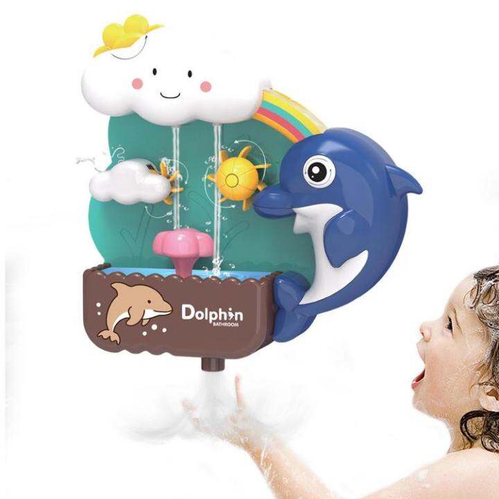 water-spray-spout-for-kids-fun-cartoon-dolphin-bath-fountain-toy-bathtub-decoration-for-childrens-playground-water-park-kindergarten-bathroom-bathtub-game-room-cool