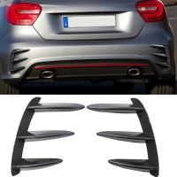 ✷☽♝ Car Rear Bumper Canards Left Right Side Vent Spoiler Anti-collision Bumper Guard For Mercedes Benz W176 A200 A250 A260 A45 AMG