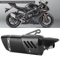 Universal รถจักรยานยนต์ระบบท่อไอเสีย Muffler หางท่อคาร์บอนไฟเบอร์สี Fit สำหรับ Honda CBR250RR CBR500R