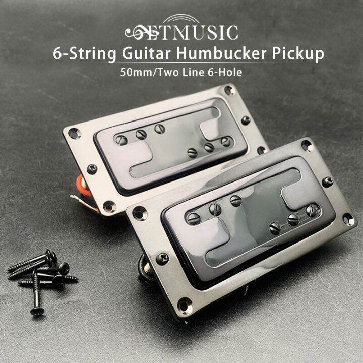 กีต้าร์ไฟฟ้าแบบสองแถว6หลุม-humbucker-pickup-คอ-สะพานปิ๊กอัพสีดำสไตล์มินิ