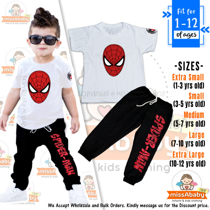 Roblox Terno for baby boy and kids , T-Shirt with jogger pants from 1-12  yrs old