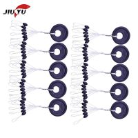 60pcs 10 Group  Set High Quality Rubber Space Beans for Sea Fly Fishing Accessories Spinner Bait Fish Sport Tool Face Carp Accessories