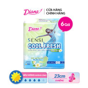 Combo 6 Băng Vệ Sinh Diana Sensi Cool Fresh Mát Dịu Siêu Mỏng Không Cánh