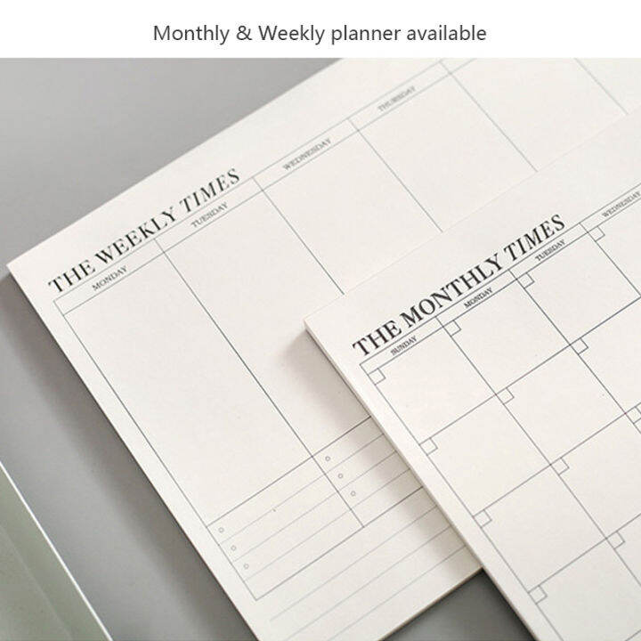 รายสัปดาห์รายเดือน Planner B5 60แผ่นสมุดบันทึกประจำออฟฟิศเครื่องเขียน ...