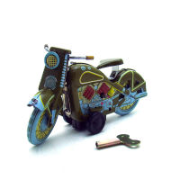 [Funny] Collection Retro Wind up toy Metal Tin The Motorcycle model Mechanical toy Clockwork toy figures model kids gift