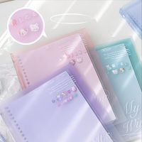 Diary 2023 B5 Transparent Colorful Loose Leaf Binder Notebook 40 Sheets Inner Core Cover Note Book Office Stationery Supplies Note Books Pads