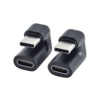 2Pcs 180 Degree Right Angle USB 3.1 Type C Male to Female USB-C Converter Adapter for Samsung Xiaomi Huawei Smart Phone