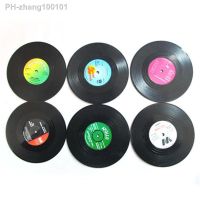 1PC Retro Vinyl Record Coaster Random Color Plastic Cup Mat Anti-Slip Coffee Pad Heat Resistant Drink Mug Mat Placemat