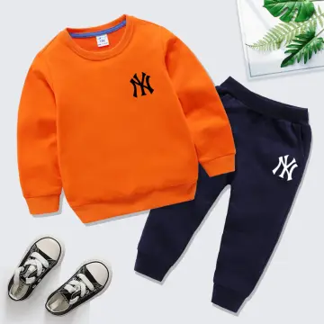 NEW YORK Embroidered Girl's 2pcs, Hoodie & Sweatpants Set, Trendy Outfits,  Kids Clothes For Spring Fall