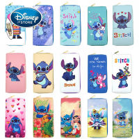 Lilo &amp; Stitch Long Wallets For Women Female Pouch Handbag Coin Purse Card Holders Clutch Anime Stitch PU Leather Purse