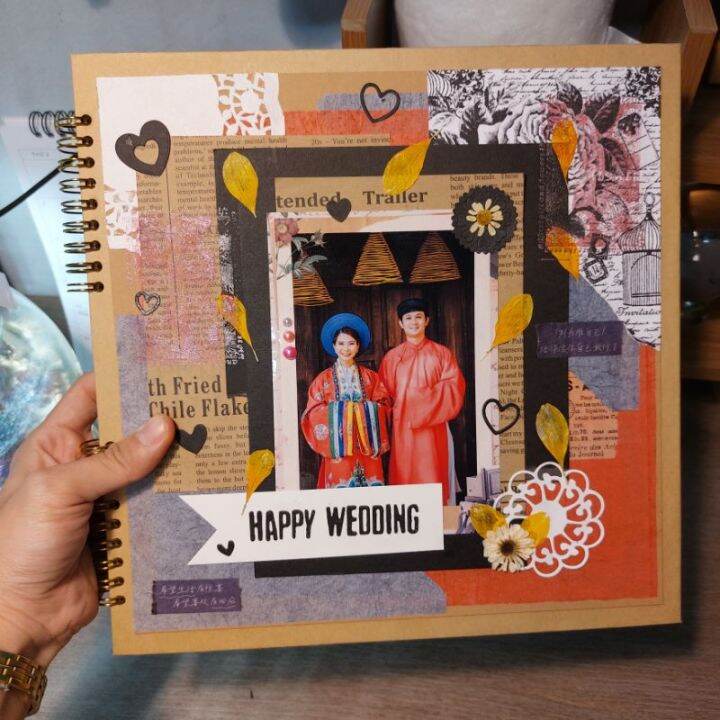 Album Ảnh Handmade, Scrapbook Nâu Đen Vintage Ruột 15 Tơ` Bìa Cứng Nhiều  Kích Thước Lựa Chọn | Schepub Handmade | Lazada.Vn