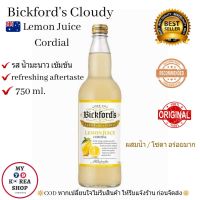 Lemon Juice Cordial 750ml. น้ำมะนาวเข้มข้น บิ้กฟอร์ด Bickfords Cloudy