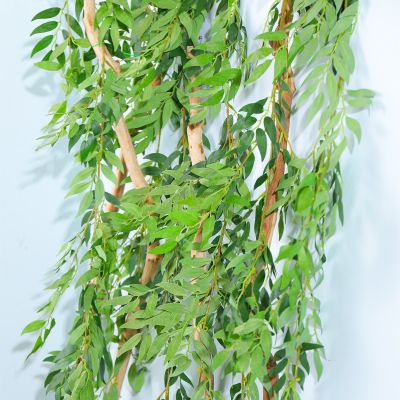 [AYIQ Flower Shop] พวงมาลัยพืชเทียม170ซม. หวายเทียมเถาวัลย์กิ่งไม้แขวนผ้าไหมสีเขียวเครื่องตกแต่งฝาผนังงานแต่งงาน