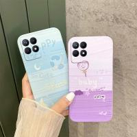 สำหรับเคส8i Realme ซิลิโคนลายการ์ตูน Realme8i นิ่มเคสฝาหลังภาพวาดสีน้ำมันด้านข้าง