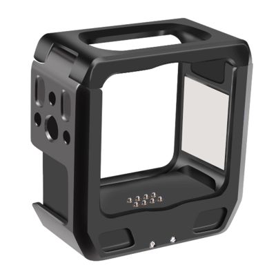 เคสกรอบกรงกล้อง Rait สีดำป้องกันอะลูมิเนียมอัลลอยสำหรับ DJI Action 2อุปกรณ์เสริมกล้องเพื่อการกีฬา