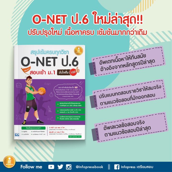 a-หนังสือ-สรุปเข้มครบทุกวิชา-o-net-ป-6-พิชิตสอบเข้า-ม-1-มั่นใจเต็ม-100