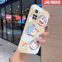 เคส JIUMOO สำหรับ Xiaomi 10T Pro เคสลายการ์ตูนแฮปปี้โดราเอม่อนหัวสี่เหลี่ยมแบบดั้งเดิมเคสขอบซิลิโคนของเหลวแบบนิ่มเคสคลุมทั้งหมดตัวปกป้องกล้องถ่ายรูปเลนส์เคสฝาหลังกรอบนิ่ม