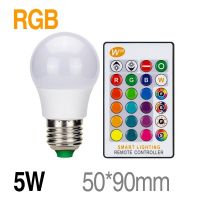 【HOT】 Potsland Pakistan โคมไฟหลอด LED RGB LED AC85-265V E27 5W 10W 15W หลอดไฟ LED RGB 16สีพร้อมฟังก์ชันหน่วยความจำ + รีโมทคอนโทรล IR