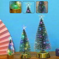 {Decwork}Mini Pine Tree Tabletop Ornaments Xmas Tree With Color Lights อุปกรณ์งานรื่นเริงเค้าโครงฉากปาร์ตี้สำหรับร้านค้าสำนักงานร้านอาหาร