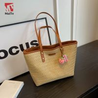 Maito commuter high-capacity woven straw bag new female pop joker single shoulder bag tote bags fashion female --ndjb238803