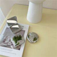 【TIMIN Home Tools】 กระจกแต่งหน้าพับได้ Mini Square Vanity Portable Hand Mirrors Double Sided Compact Pocket Cosmetic