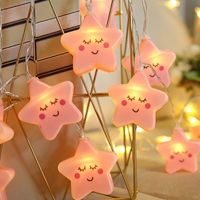 Pink Girl Heart String Lights LED Smile Cloud Fairy Garland Childrens Room Tree Light Decor Holiday Decor Christmas Gifts