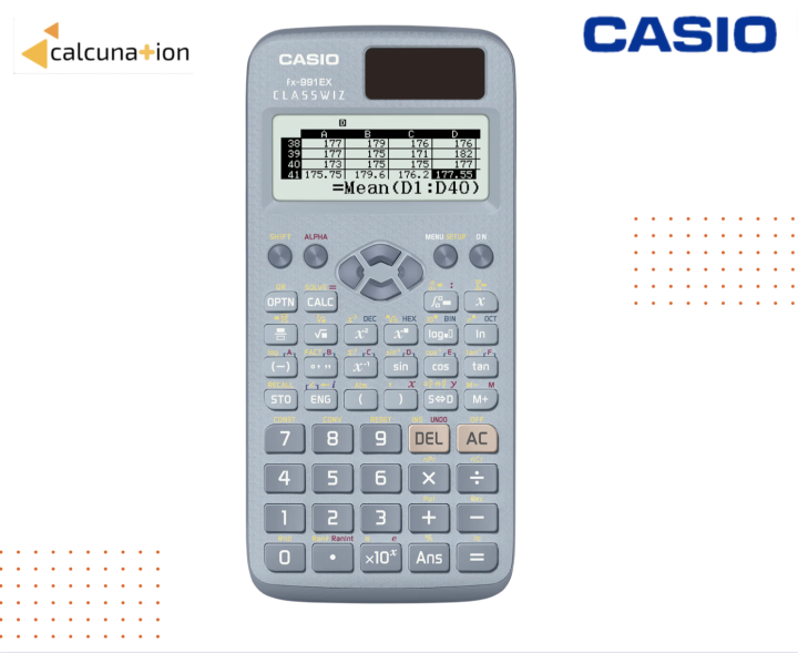 SCIENTIFIC CALCULATOR CASIO CLASSWIZ FX991EX BLUE with 12 months