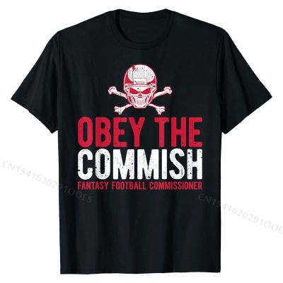 Commish Funny Fantasy Football  Draft T Shirt Family Men T Shirt Hip hop Tops Shirts Cotton Crazy