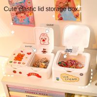 Table Top with Lid Glove Box Nail Decoration Accessories Storage Box Hair Accessories Jewelry Storage Box Cotton Swab Storage