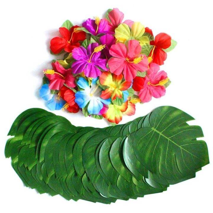 24pcs-artificial-turtle-palm-tree-leaf-green-plants-hawaii-beach-party-home-decor