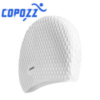 COPOZZ Water Sports Men Swimming Cap for Pool Swim Caps Long Hair Women Swimming Hat for Men Quality Fashion Print nd