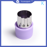 ? Homepet 1PC มีดหั่นผักพลาสติกจับสแตนเลสตัดผลไม้ Die KITCHEN Gadgets