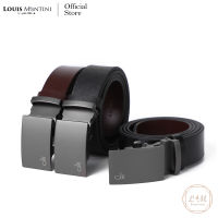 Louis Montini Belt เข็มขัดหนังวัวแท้ หัวออโต้เข็มขัดหนังแท้ เข็มขัดผู้ชาย รุ่น MGN378