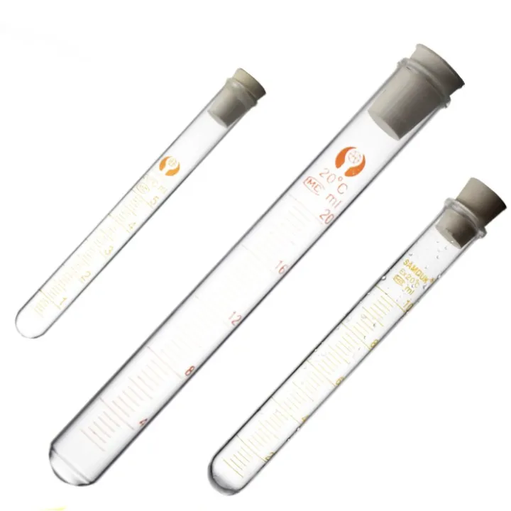 Laboratory Glass Graduated Test Tube with Rim 5ml 10ml 15ml 20ml 25ml