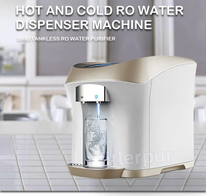 Instant Hot Drinking Countertop Water, Hot And Cold Countertop Water Dispenser With Advanced Filtration Bottle