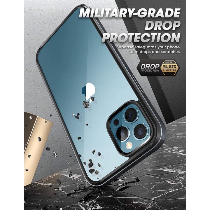 supcase-ub-edge-pro-เคส-สําหรับ-iphone-13-pro-max-2021-6-7-นิ้ว-กรอบบาง-เคสป้องกัน-แบบใส-พร้อมตัวป้องกันหน้าจอ