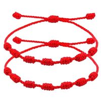 7 Knots Red String Bracelets for Couple Good Luck Amulet for Success Women Men Handmade Rope Bracelets Lucky Charm Bangles