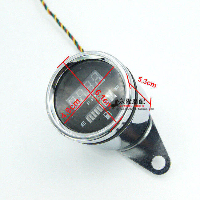 Motorcycle modified digital tachometer with fuel gauge LED electronic