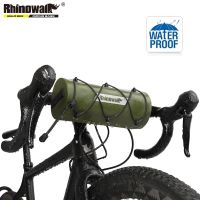 Rhiniowalk Bicycle Handlebar Bag 100%Waterproof Portable Bike Frame Top Tube Bag 1.9L TPU MTB Road Bike Cycling Elastic Bag