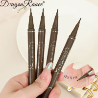 DragonRanee ดินสออายไลเนอร์อายไลเนอร์แบบน้ำปากกาเขียนขนตาไหมสีน้ำตาลเทาติดทนต่อการแต่งหน้าตาโตแห้งเร็ว