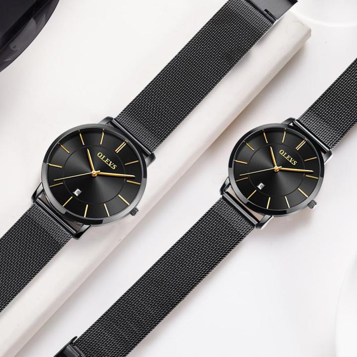olevs-นาฬิกาคู่รักเดิมแท้แนวโน้มคู่นาฬิกาฉบับภาษาเกาหลีแฟชั่นกันน้ำนาฬิกาคู่รัก