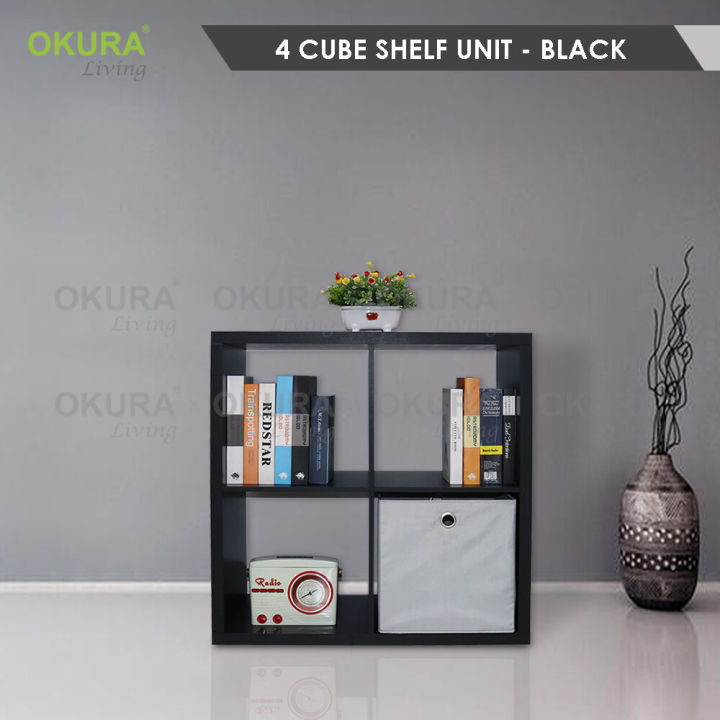Reclaimed Gray 4-Cube Storage Organizer